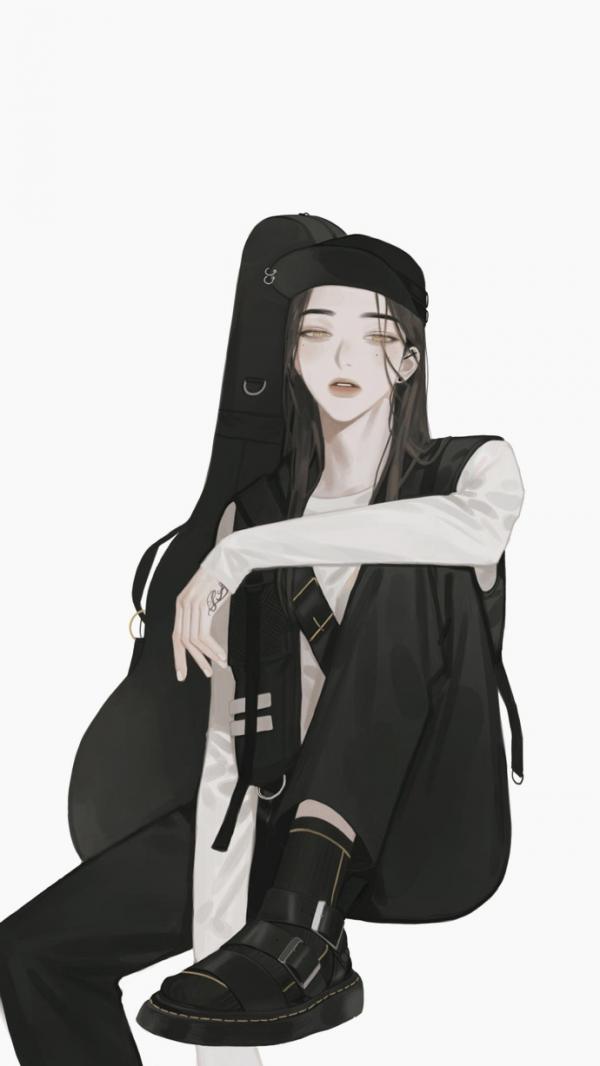 个性微信女生插画图片