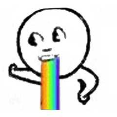 微信口吐彩虹接力表情包