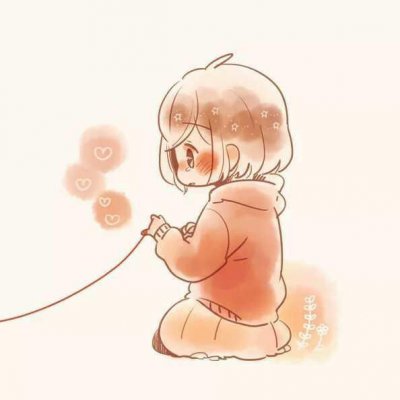 微信可爱蠢萌二次元动漫情侣头像