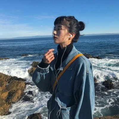 海边小清新微信伤感女生头像