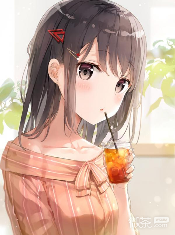 微信可爱简单二次元女生动漫图片