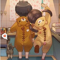 微信最新浪漫唯美一左一右情侣头像下载