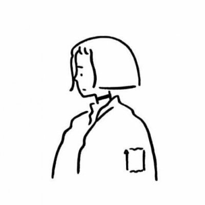 微信简笔画女生头像