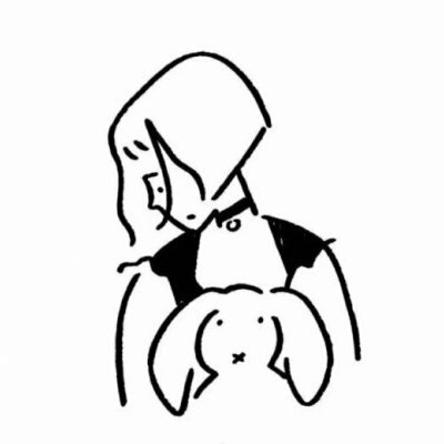 微信简笔画女生头像