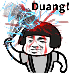 蘑菇头无情敲脑袋微信恶搞表情