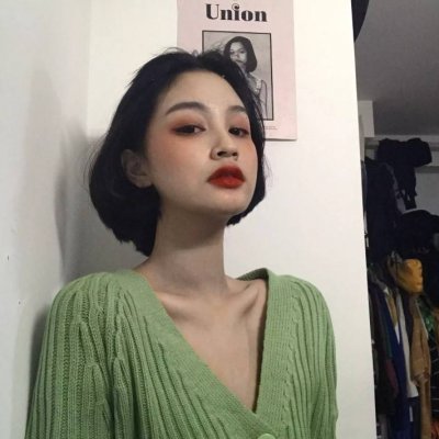 微信绿色系女生伤感头像