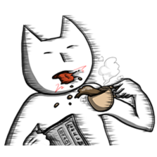 搞笑逗比风格僵硬猫系列微信表情包下载