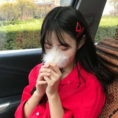 微信个性红色系女生伤感头像