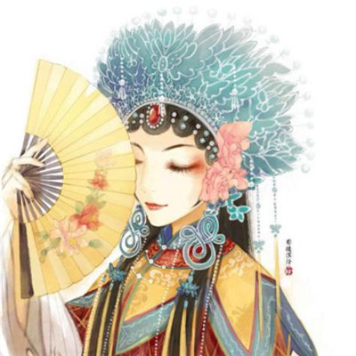 微信个性古风女生动漫头像