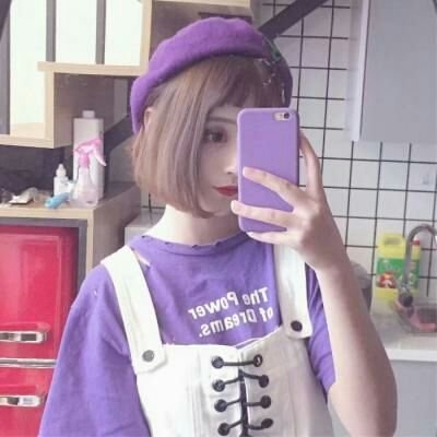 微信好看的紫色系女生头像