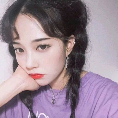 微信好看的紫色系女生头像