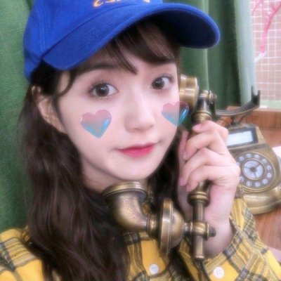 微信小清新帽子女生头像