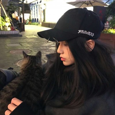 微信小清新帽子女生头像