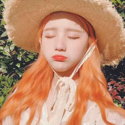 微信小清新帽子女生头像