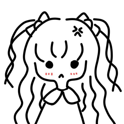 微信简约手绘女生头像