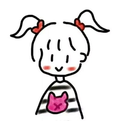 微信简约风女生动漫头像