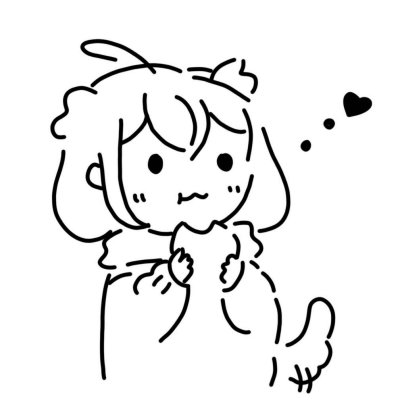 微信简约手绘女生头像