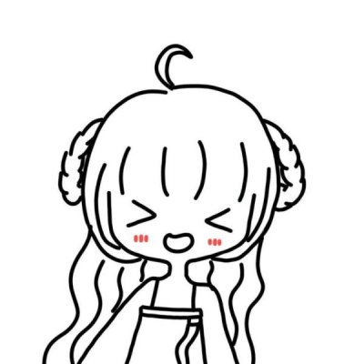 微信简约风女生动漫头像