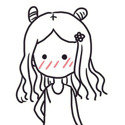 微信简约手绘女生头像