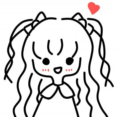 微信简约手绘女生头像