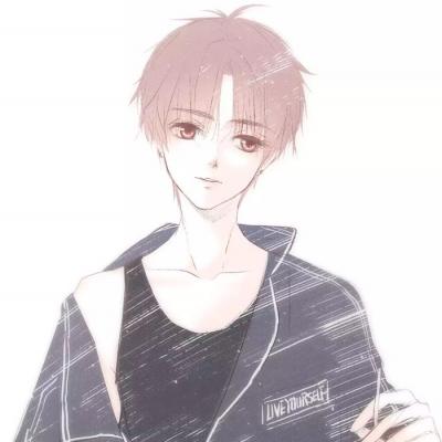 微信个性冷酷范二次元男生头像
