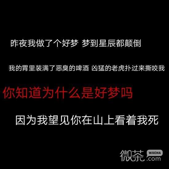 微信个性非主流文字朋友圈配图