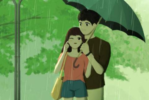 微信好看情侣动漫朋友圈配图