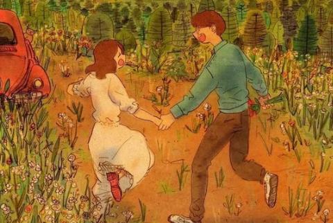 微信好看情侣动漫朋友圈配图