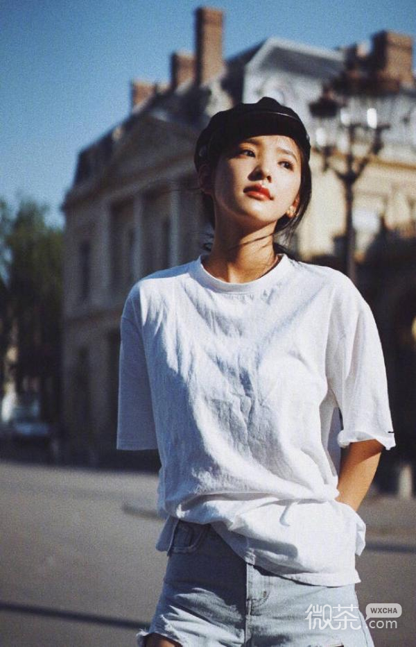 小清新治愈系的微信章若楠图片