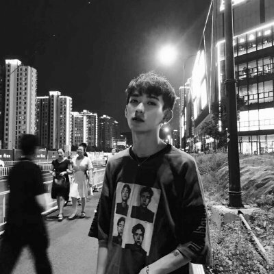微信个性黑白伤感男生头像