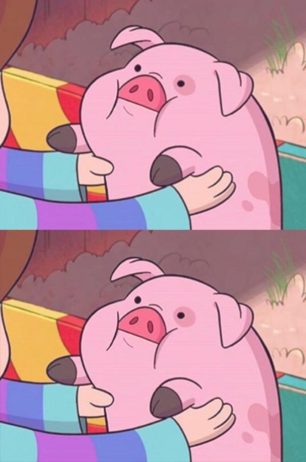 微信可爱卡通猪猪聊天背景