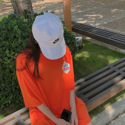 微信个性好看橙色系女生头像