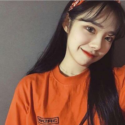 微信个性好看橙色系女生头像