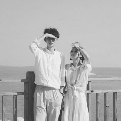 微信个性流行黑白情侣头像