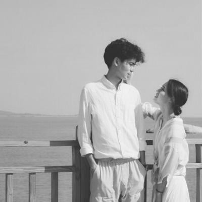 微信个性流行黑白情侣头像