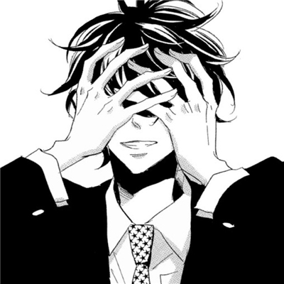 微信二次元伤感黑白男生头像
