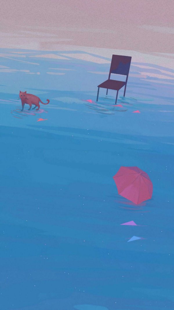 微信个性蓝色系聊天背景