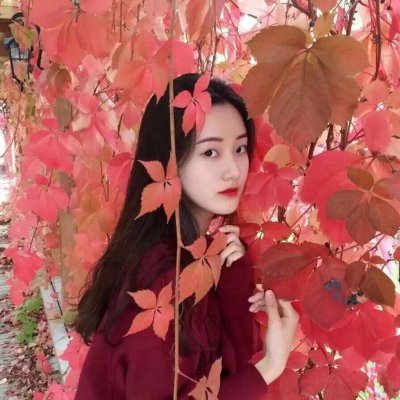 微信时尚个性红色系女生头像