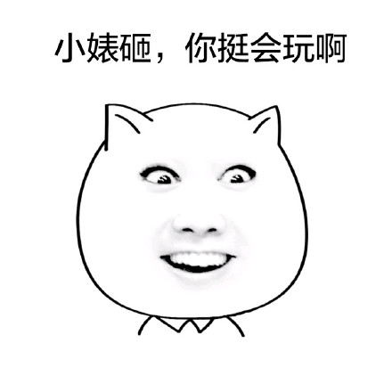 白色猫脸微信恶搞逗比表情包