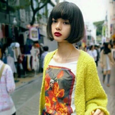 微信唯美好看短发女生头像