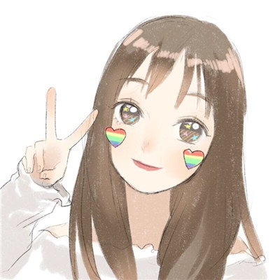 大眼睛萌妹可爱手绘女生微信头像