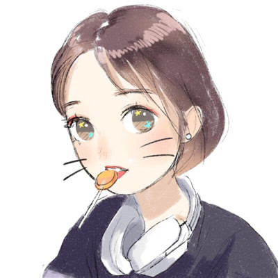大眼睛萌妹可爱手绘女生微信头像