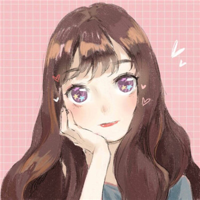大眼睛萌妹可爱手绘女生微信头像