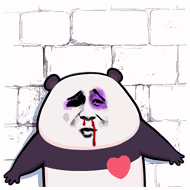 微信最新爆笑恶搞熊猫头心动系列表情包下载