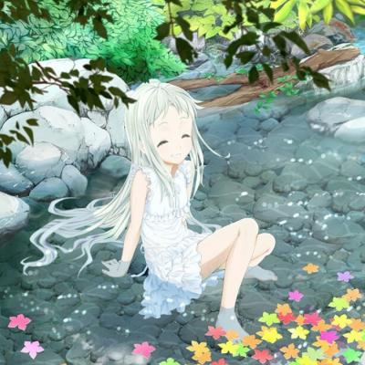 微信唯美蓝色动漫二次元女生头像