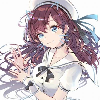 微信唯美蓝色动漫二次元女生头像