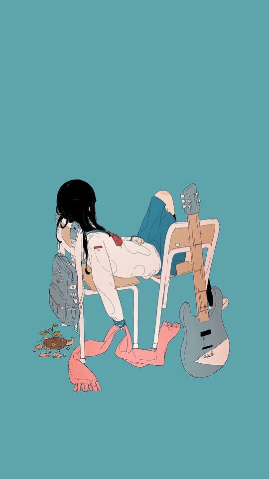 微信女生插画聊天背景