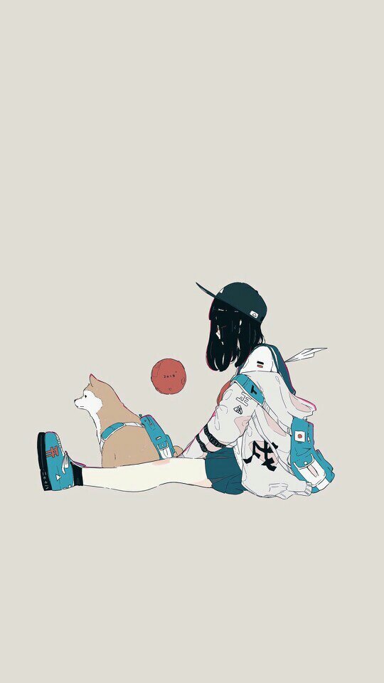 微信女生插画聊天背景