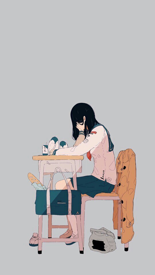 微信女生插画聊天背景