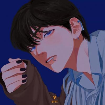 微信冷漠帅气动漫二次元男生头像